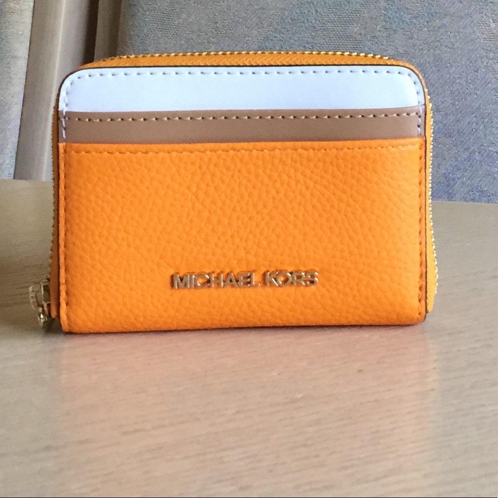 Michael Kors Pop Orange Multi Card Holder Case